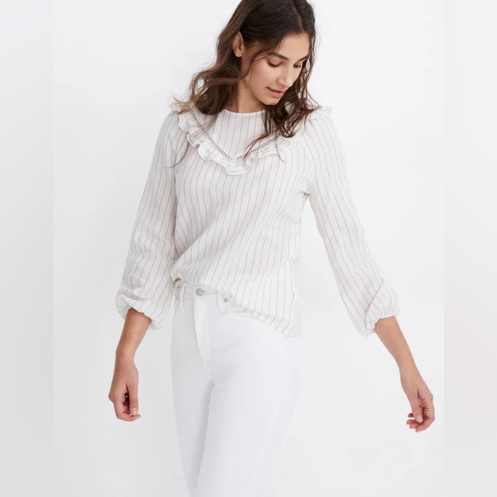 Madewell | Ruffle Prarie Top | Small - Picture 1 of 12